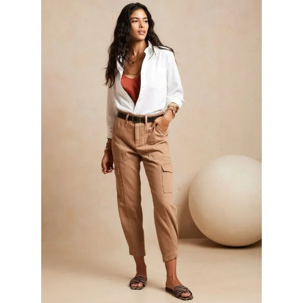 Banana‎ Republic Factory Utility Cargo Pant Tapered Utility Pants Safari Size 4P